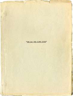 The Day the Clown Cried vintage original script for the unreleased Jerry Lewis Holocaust film. | Profiles in History