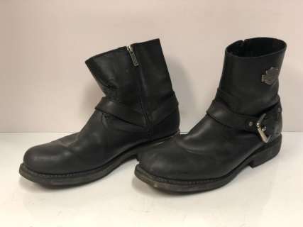 Pair of "Hero Stunt" (Boy) sz. 12 black Motor Harley-Davidson cycles - buckle boots (From the superh | Direct Liquidation