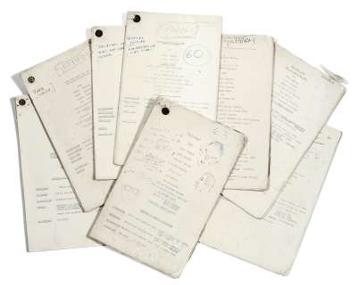 British Comedy: A group of eight scripts for the iconic radio programmes, ’Hancock’s Half Hour’ and ’The Goon Show’, all from the collection of writer/actor Graham Stark, 1950s, | Bonhams