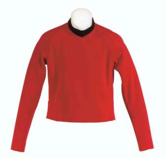 Star Trek - Lot 953 - CHEKOV‘S RED SECURITY UNIFORM SHIRT