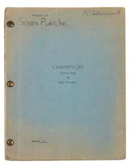 A screenplay of Carl Foreman’s Champion | Bonhams