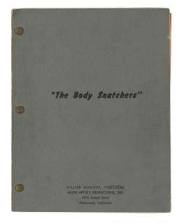 Child actor Bobby Clark’s copy of the screenplay of Invasion of the Body Snatchers | Bonhams