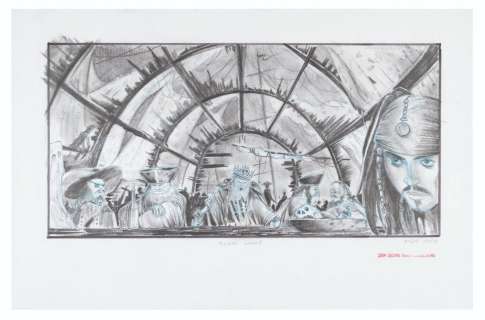 A Pirate Lords “At World’s End” Concept Drawing. | Van Eaton Galleries