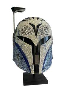 Star Wars - Swarovski Laid Crystal Bo-Katan (Katee Sackhoff) Helmet - Movie Treasure Bling | Hanlin Auction Service