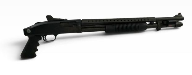 Lot 81 - Broken Arrow (1996) - Screen used Hero Real Mossberg 590 Shotgun Christian Slater/Howie Long | Hanlin Auction Service