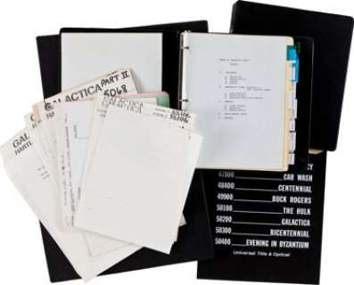 Battlestar Galactica Original Series Stock Shot Storyboards and Library Inventories. (Total: 5 Items) | Heritage