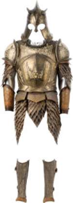 Jaime Lannister (Nikolaj Coster-Waldau) Partial Kingsguard Armor Set from Game of Thrones (HBO® Original 2011-2019, Season 1). (Total: 2 Items)