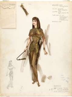 The Ten Commandments (Paramount, 1956), Edith Head Designed Anne Baxter "Nefretiri" Costume Sketch.