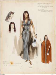 The Ten Commandments (Paramount, 1956), Edith Head (Anne Baxter) "Nefretiri" Costume Sketch.