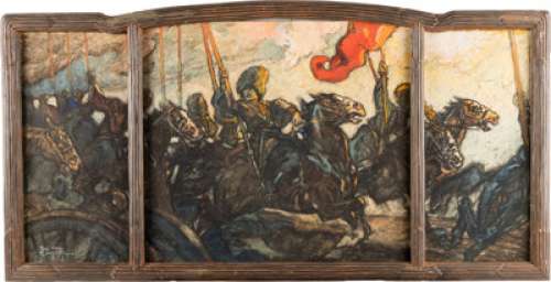 The Volga Boatman (DeMille Pictures Corporation, 1926), Triptych Concept Painting by Dan Sayre Groesbeck. | Heritage