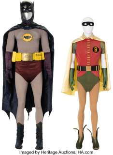 Batman (TCF TV, 1966-1968), Adam West "Batman" and Burt Ward "Robin" Signature Dynamic Duo Costume Ensembles.