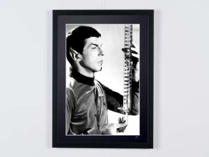 Star Trek TV Series - Leonard Nimoy As Mr. Spock | Star Trek TV Series - Leonard Nimoy as Mr. Spock - Fine Art Photography - Luxury Wooden Framed 70X50 cm - Limited Edition Nr 01 of 30 - Serial ID 20165 | Catawiki