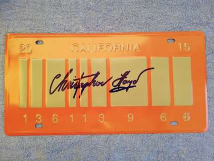 Back to the Future, Part II - Christopher Lloyd (Doc Brown) DeLorean license plate - Signed at Comic Con Germany | Catawiki