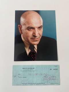 Telly Savalas - Nice signed check