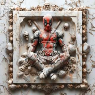 Artxlife - Deadpool Marble Relief [XXL] | Catawiki