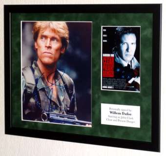 Clear and Present Danger - Willem Dafoe (John Clark) Premium Framed, signed, Certificate of Authenticity | Catawiki