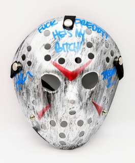 Friday the 13th - Ari Lehman "The 1st Jason Vorhees" Autograph + Inscriptions "Jason 1" + "F*** Freddy! He’s my b****" | Catawiki