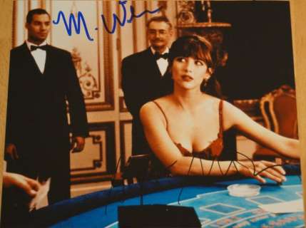 James Bond 007: The World is Not Enough - Sophie Marceau as Elektra King & Michael G. Wilson double signed - autopgraph, photo, signed with Certified Genuine b´bc holographic COA