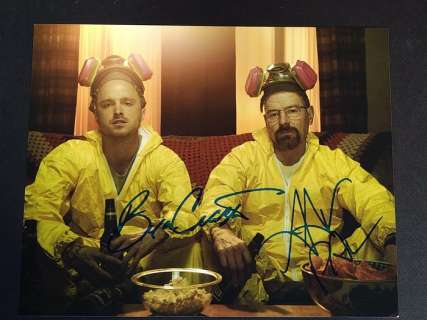 Breaking Bad - Double signed by Bryan Cranston + Aaron Paul, with Letter of Authenticity - Photo, Autograph | Catawiki