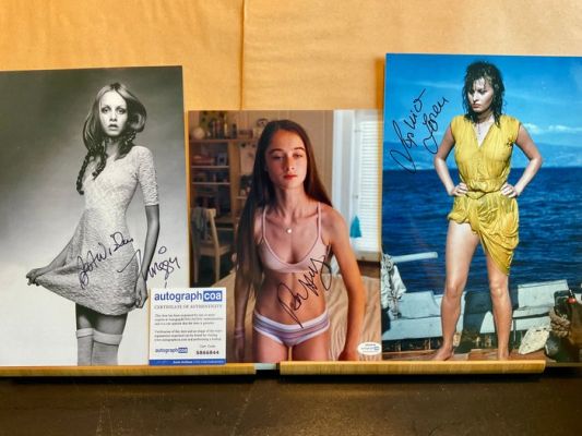 Raffey Cassidy, Sophia Loren, Twiggy, actrices & modèles Stars collector. COA + 100% authentique