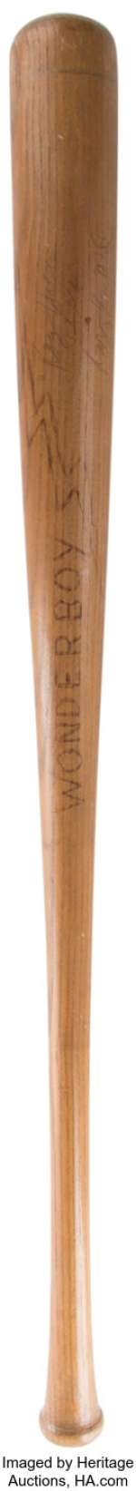 Robert Redford signed "Wonder Boy" baseball bat from The Natural....