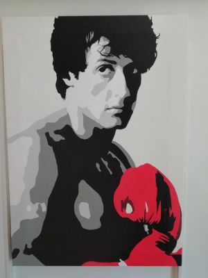 EGO 51x71 - Rocky Balboa hand painted | Catawiki