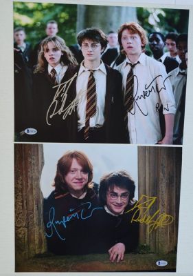 Harry Potter - Collector’s Set of 2 Dual-Signed 11x14" Photos – Daniel Radcliffe & Rupert Grint – Beckett COA