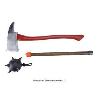 The Umbrella Academy (2019-2024) - Lot 76 - Number Five‘s (Aidan Gallagher) Axe with Hazel‘s (Cameron Britton) SFX Mace