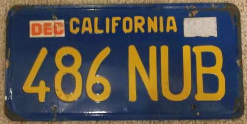 "American Gigolo" Film Used License Plates | Gotta Have Rock and Roll