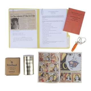 LIFE OF PI (2012) - Lot #1089 : Comic Book, Accident Report, Newspaper Article, and Survival Supplies