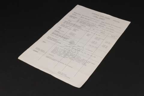 Prisoner (The) 1967 | Production used call sheet - The Girl Who Was Death | The Prop Gallery