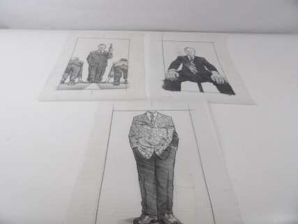 Bill Maher Tonight Tv Series Promotional Art Sketches | Eagles Corps International LLC