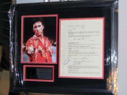Al Pacino "Scarface" Signed Script Page | Piece of the Past