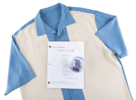 A “Two and a Half Men" Charlie Sheen Costume Shirt, Production Script, and Crew Gift. | Van Eaton Galleries