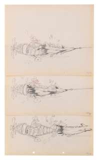 A Collection of "The Mail Pilot" Production Drawings. | Van Eaton Galleries