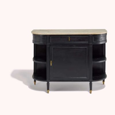 And Just Like That… | Carrie Bradshaw’s Hollywood Regency Demilune Server Cabinet | Julien’s