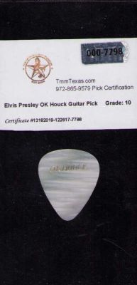 Lot 115 - Elvis Presley stage used guitar pick