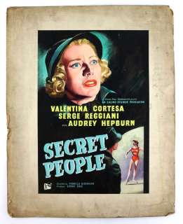 Secret People (1952) - Original hand painted poster artwork, Ealing Studios, starring Audrey… | Ewbank’s