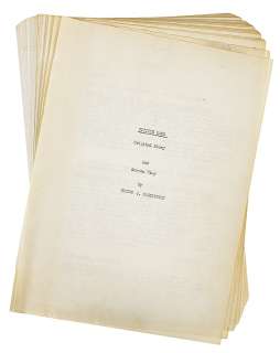 Lot 578 - Citizen Kane Orson Welles‘ personal typed manuscript.