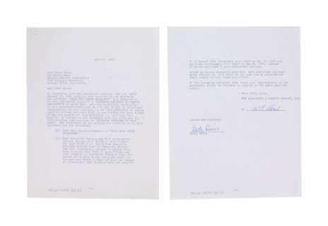 Lot 1153 - Bette Davis | Signed "Hush... Hush, Sweet Charlotte" Contract