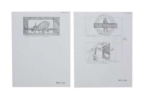 Austin Powers: International Man of Mystery | Three Scene #29-30 Storyboard Illustrations | Julien’s