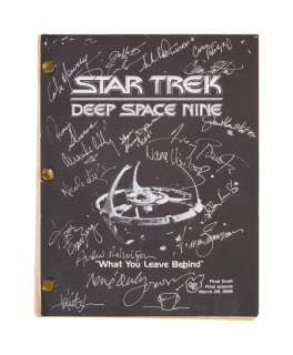 Lot 173 - Star Trek: Deep Space Nine | Cast and Crew Signed "What You Leave Behind" Script