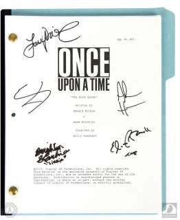 Lot 332 - Once Upon a Time "The Snow Queen" Script Signed by 3 Cast Members and Adam Horowitz & Eddy Kitsis