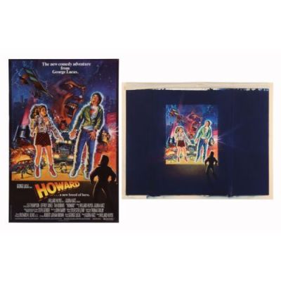 Howard the Duck (1986) | Lot 519 : The Brian Bysouth Collection: Original British One-Sheet Final Artwork and Brian Bysouth-Signed One-Sheet; (artwork): 82 cm x 105 cm (41.25" x 32.25"), Brian Bysouth | Propstore