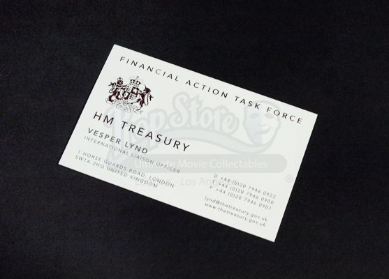 JAMES BOND: CASINO ROYALE - Vesper Lynd‘s (Eva Green) Business Card