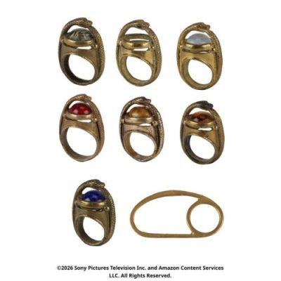 Wheel of Time, the (T.V. Series, 2021-2023) | Lot  157. Collection of Great Serpent Rings and Forsaken Ring | Propstore