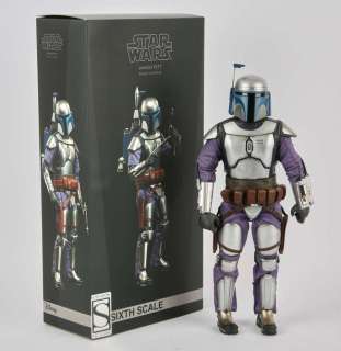 Lot 4169 - Sideshow Collectibles - Star Wars 1/6 scale action figure ‘Jango Fett Bounty Hunter‘. Detailed…