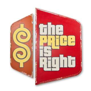 The Price is Right Door Tag Sign (2) - 38 x 3.5 x 14, 47 x 3.5 x 29 - ImagineNationTVC LOP | Goldin