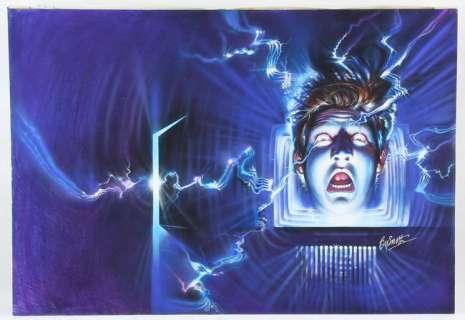 Original colour artwork by Brian Bysouth, gouache on board showing a nightmare face, signed to… | Ewbank’s