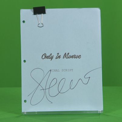 SIGNED! STEPHEN COLBERT‘S original SCRIPT from "ONLY IN MONROE" on July 1, 2015